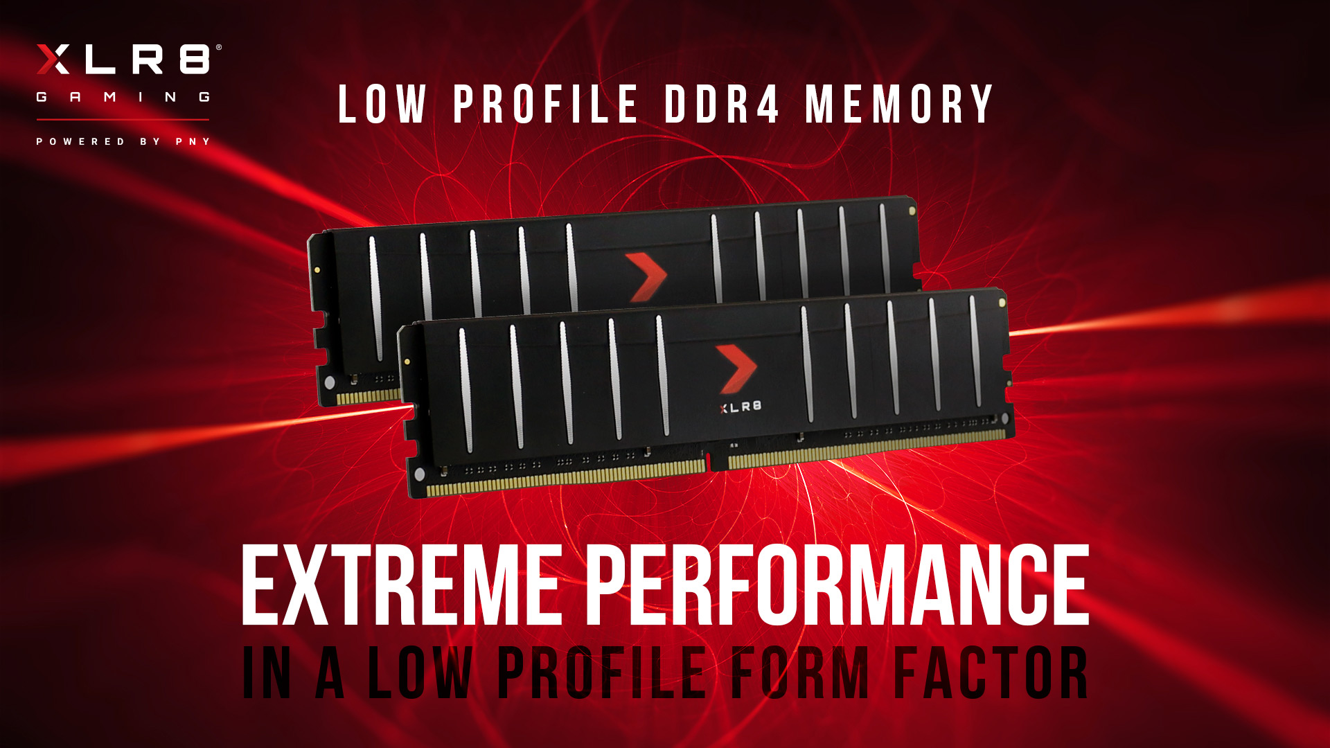 XLR8 Gaming DDR4 2666MHz, 3200MHz and 3600MHz Low Profile Desktop Memory