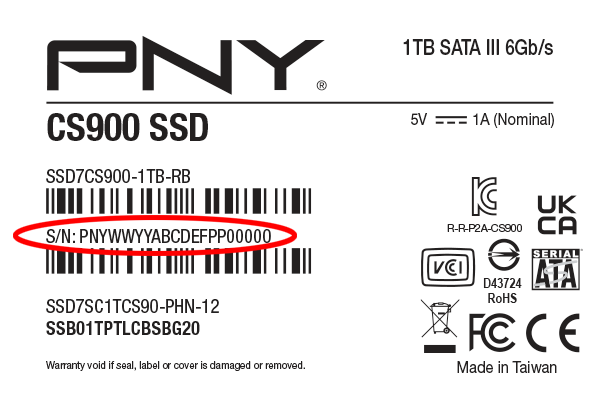 Disque SSD PNY CS900 480Go - S-ATA 2,5