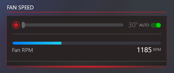 VelocityX Fan Speed Controls