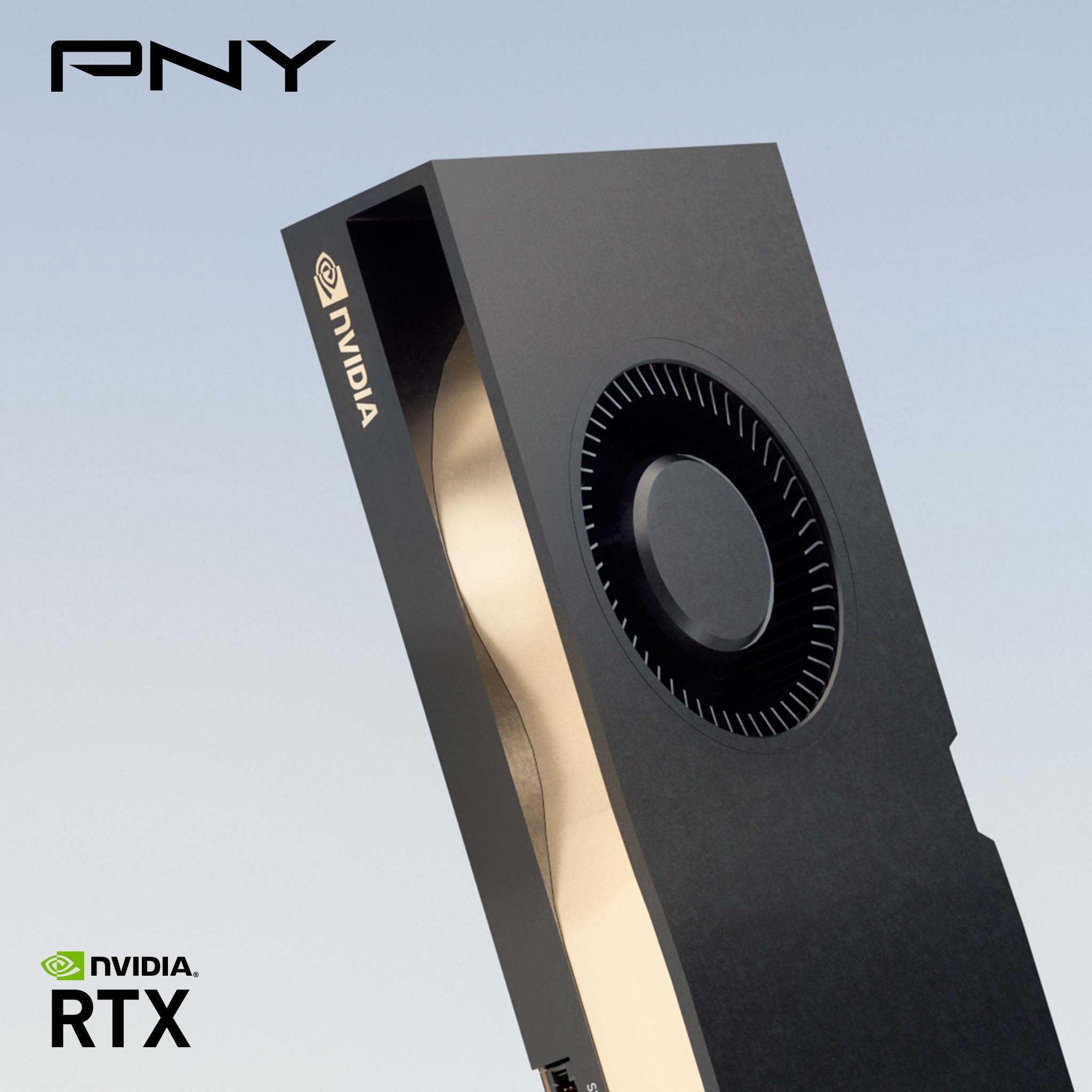 NVIDIA RTX A4500 on blue background