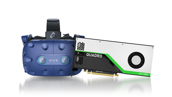 NVIDIA Quadro RTX 4000 and HTC VIVE Pro Eye
