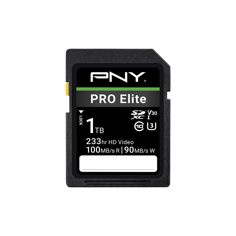 1TB PRO Elite Class 10 U3 V30 SDXC Flash Memory Card