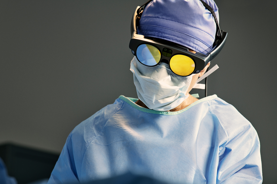 Surgeon Wearing Magic Leap Headset