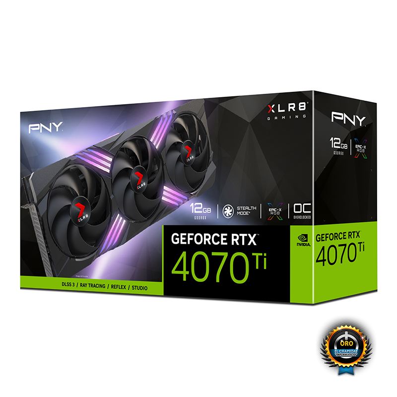 Placa de vídeo PNY XLR8 Gaming VERTO RTX 4070 Ti - 12GB, - Tertz - Tertz