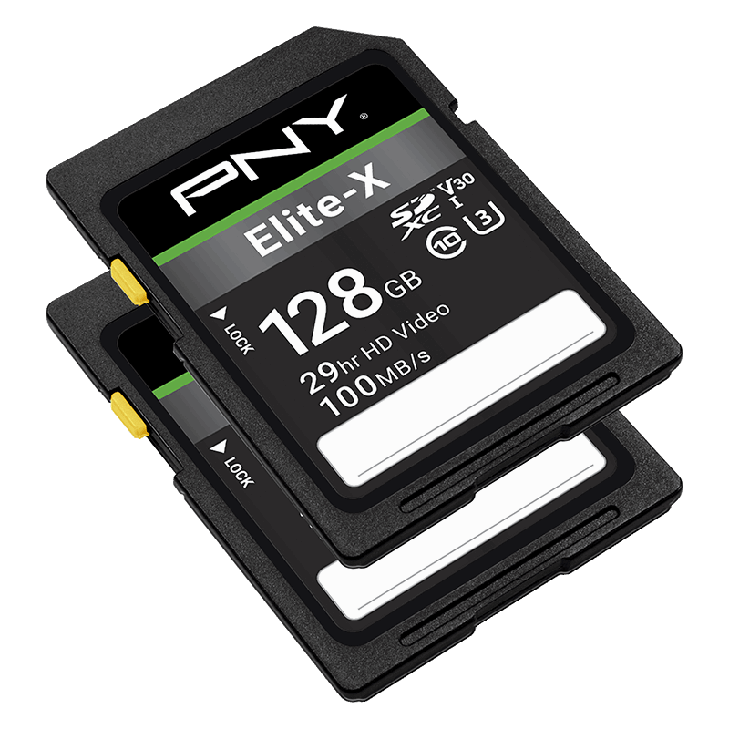 PNY Carte mémoire flash microSDXC Elite-X Classe 10 U3 V30 128 Go - 100  Mo/s, Classe 10, U3, V30, A1, 4K UHD, Full HD, UHS-I, Micro SD