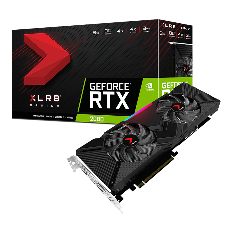at ringe Gå til kredsløbet fællesskab PNY GeForce RTX™ 2080 8GB XLR8 Gaming Overclocked Edition