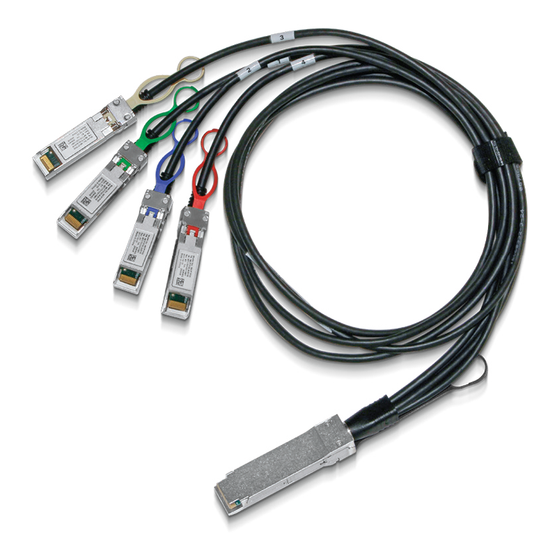 NVIDIA 100GbE to 4x 25GbE (QSFP28 to 4x SFP28) Direct Attach Splitter Cable