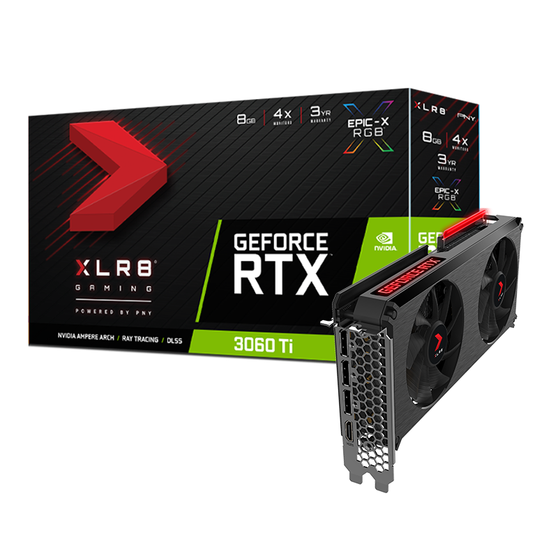 でのお Pny Geforce Rtxtm 3060 Ti 8gb Verto Dual Fan Graphics Card Lhr並行