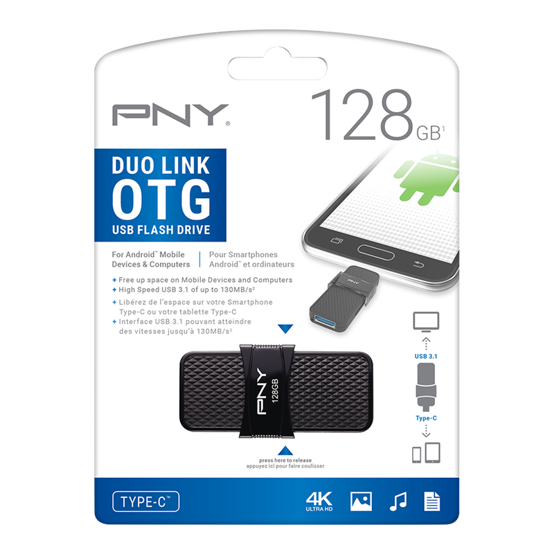 PNY 16GB OTG Duo-Link Flash Drive FDI16GOTGOU1K-EF USB Micro On-The-Go New 