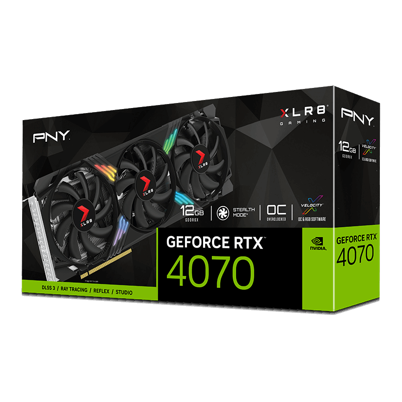 Carte Graphique PNY GeForce RTX 4070 Ti 12 Go - Triple Ventilateur, Édition Blanche - Architecture Ada Lovelace, DLSS 3