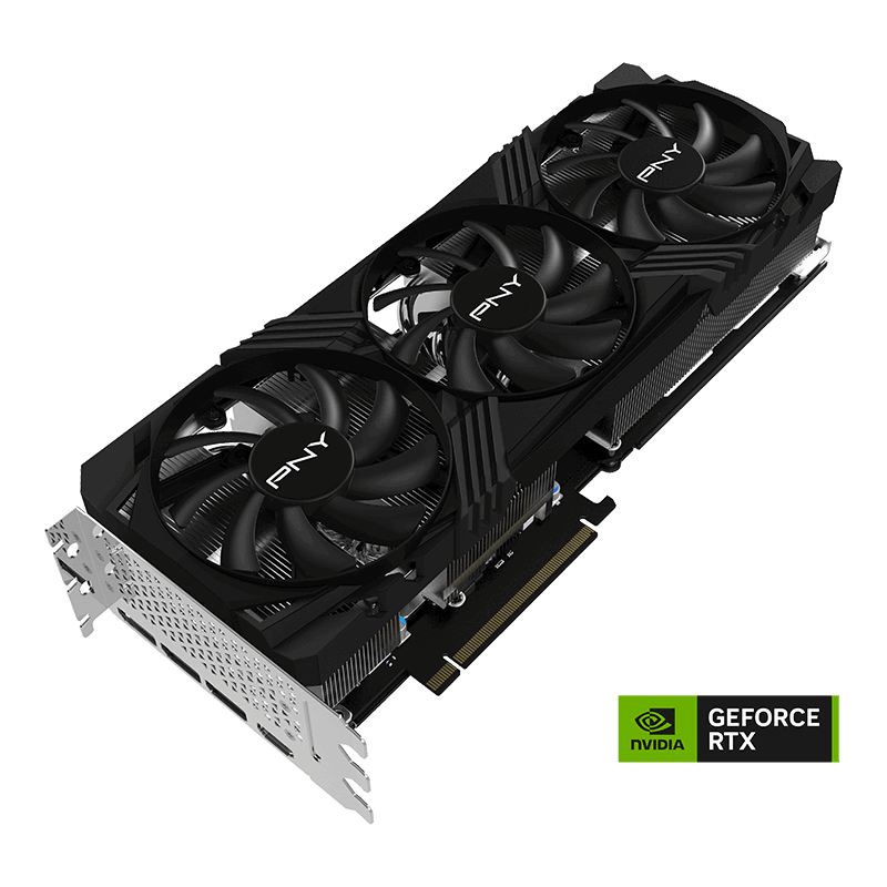 Pny Carte Graphique RTX 4070 Ti Verto Tripple Fan 12GB GDDR6X Argenté