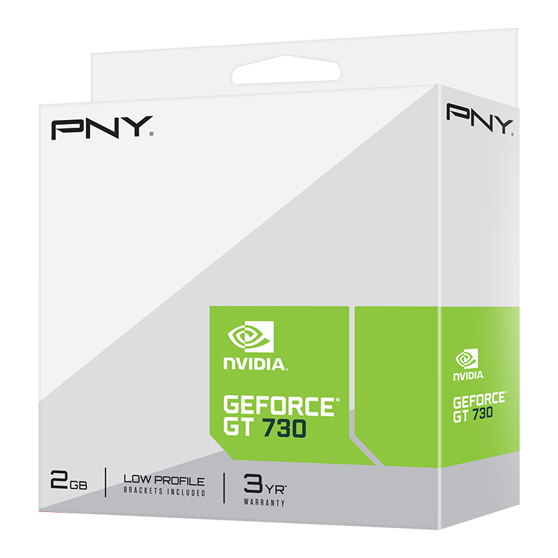 PNY GeForce® GT 730 2GB DDR3 Single Fan Graphics Card