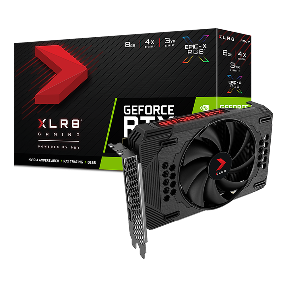 PNY GeForce RTX 3050 8GB XLR8 Gaming REVEL EPICX RGB Single Fan Edition