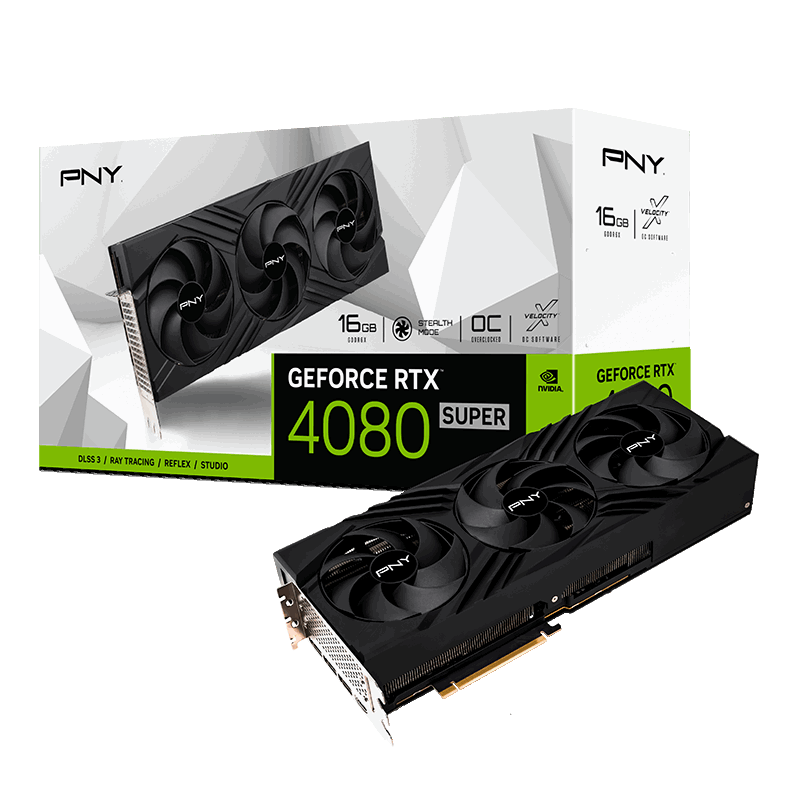 PNY GeForce RTX™ 4080 SUPER 16GB VERTO™ Overclocked Triple Fan DLSS 3