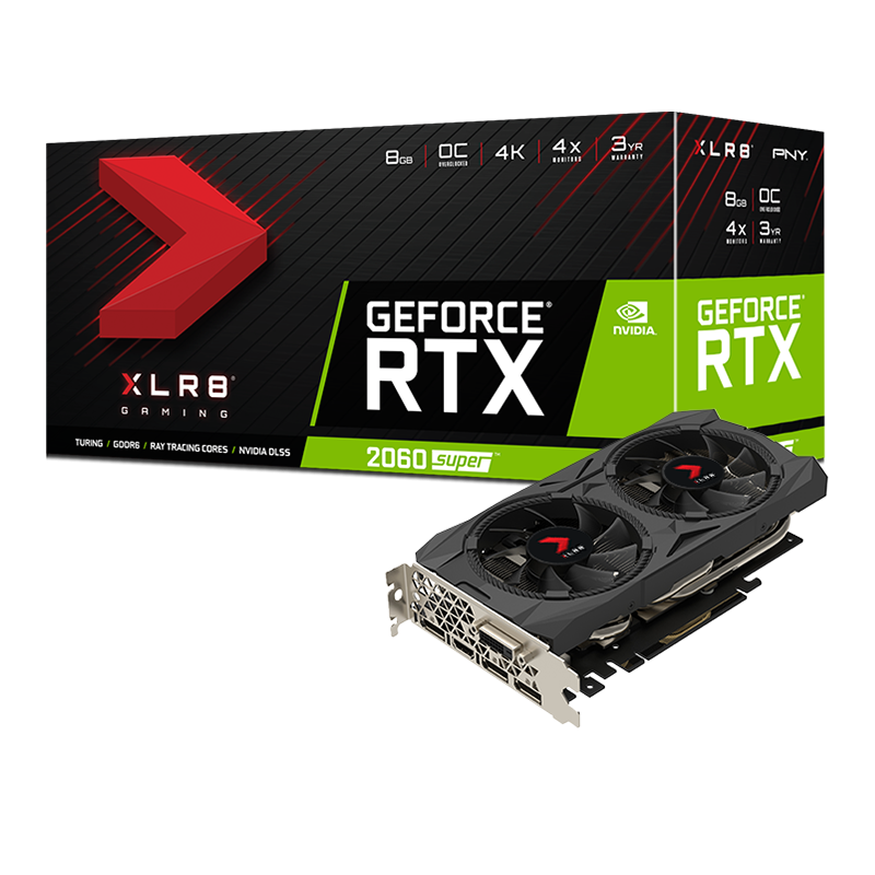 Garanti Klan nominelt PNY GeForce® RTX 2060 SUPER™ 8GB XLR8 Gaming Overclocked Edition Dual Fan