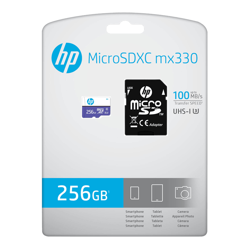 HP mx330 Class 10 U3 microSD Flash Memory Card