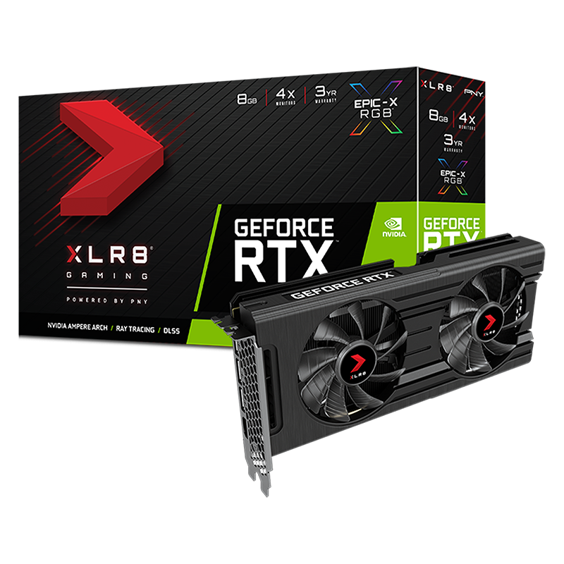 PNY GeForce RTX 3050 8GB XLR8 Gaming REVEL EPIC-X RGB Dual Fan Edition
